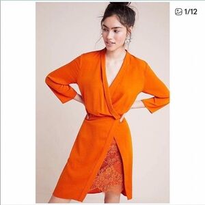 Anthropologie NSR Naomi Surplice Dress size Medium P New